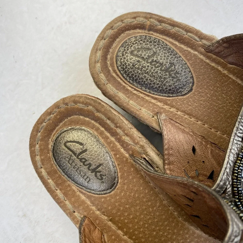 Clarks Artisan Thong Sandals Women's Size 7.5M‎ Beaded 32235,Casual,Comfort